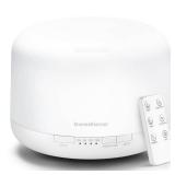 InnoGear 500ml Essential Oil Diffuser with Remote Control, Premium Ultrasonic Aromatherapy Diffusers Scent Humidifier Vaporizer Auto-Off Timer for Large Room Home, Basic White