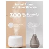 InnoGear 500ml Essential Oil Diffuser with Remote Control, Premium Ultrasonic Aromatherapy Diffusers Scent Humidifier Vaporizer Auto-Off Timer for Large Room Home, Basic White