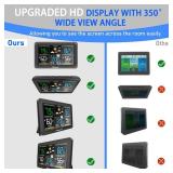 Geevon Weather Stations Wireless Indoor Outdoor Thermometer, Color VA Display Digital Weather Thermometer, Temperature Humidity Monitor with Barometer, Calendar, and Adjustable Backlight