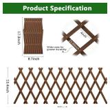 Expandable Garden Trellis, 13.4" x 60" Trellis for Climbing Plants Outdoor, Wooden Lattice Fence Wall Panel Lattice Panels for Outside, for Climbing Plants Vine Ivy Rose Cucumbers Clematis
