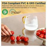 NAP2WELL 14x24 Inch Clear Table Cover Protector Rectangle, 1.5mm Transparent Plastic Table Protector Waterproof, Anti-Scratch Clear Desk Mat for Office Desktop Dresser Dining Table, FDA Compliant