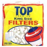 TOP - 18mm Premium King Size Filter Tips - 200 Filters per Bag