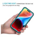 Lanhiem for iPhone 14 Plus Case, IP68 Waterproof Dustproof Shockproof with Built-in Screen Protector, Full Body Protective Cover for iPhone 14 Plus - 6.7 inch (Blue)