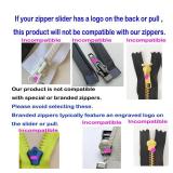 JOSDIOX Zipper Repair Kit #5 Zippers Pull 12 Pcs, Sliders, Top Stop & Bottom Replacement, Fix Zip On for Repairing Coats,Jackets with Metal, Plastic and Nylon Coil Teeth