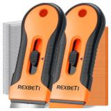 REXBETI Razor Blade Scraper Tool, 2 Pack Razor Scraper Set with Extra 80Pcs Razor Blades -30Pcs Metal and 50Pcs Plastic Blades, Cleaning Scraper Tool, Cooktop, Paint, Glass Scraper