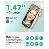 IMFRCHCS Fitness Tracker,Smart Watch with 1.47" Touch Display,137+Sport Modes Fitness Watch with Heart Rate Sleep Monitor, Step Counter,IP68 Waterproof Activity Trackers for Women Men