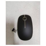 VssoPlor Wireless Mouse, 2.4G Slim Portable Computer Laptop Mouse with Nano Receiver Quiet Silent Optical Mice for Notebook, PC, Laptop, Computer-Black and Silver