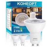 KOHEOPT GU10 LED Bulbs 5w (2 Pack),Dimmable 50W Equivalent,500LM 2700K Soft White Bulb,GU10 Base for Track Lighting, Kitchen,Range Hood,Living Room,Bedroom