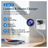 No Audio Charger Camera - Video-Only 1080P Small Camera with Motion Detection - Covert Nanny Cam for Home Indoor Security - 32GB Micro SD Card Included