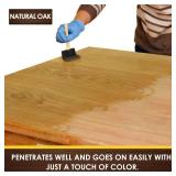 DWIL Water Based Wood Stain - Multiple Finishes, Fast Drying, Indoor and Outdoor Furniture, Wood Paneling, Cabinets and More, Low Odor Non-Toxic (8.5oz Natural Oak)