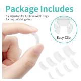 Ring Sizers for Loose Rings, 8 Pack 8 Sizes, Ring Size Adjuster, Invisible Ring Guards for Women and Men, Ring Resizer with Polishing Cloth, Fits Bands Width to 1-8mm