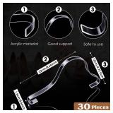 Patelai 30 Pcs Acrylic Sandal Shoe Display Store Retail Display Rack Shoe Stand Support Shaper Forms Inserts Home Bulk Clear