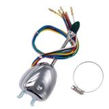Tiny Force Universal 12V Chrome Steering Column Turn Signal Switch Kit Compatible with Chevy Ford Buick GM Pickup Vintage Car Street Hot Rod Truck 1937-1959