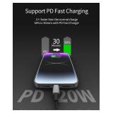 2Pack MFi Certified 3ft USB-C to Lightning Cable - Fast Charging for iPhone 14-8, iPad