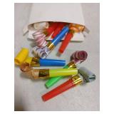 Twavang 12 Pcs Party Blower Colorful Blowouts Noisemakers Birthday Blowouts Whistles for Party Favors(Colorful Paper Roll)