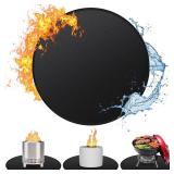 Huchiz 19.5" Fire Pit Mat for Solo Stove Mesa Tabletop Fire Pit, Fireproof Mat for Solo Stove Accessories, Small Under Grill Pad to Protect Your Table, Easy to Clean, Reusable