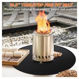 Huchiz 19.5" Fire Pit Mat for Solo Stove Mesa Tabletop Fire Pit, Fireproof Mat for Solo Stove Accessories, Small Under Grill Pad to Protect Your Table, Easy to Clean, Reusable