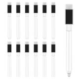 Mozeat Lens 12 Pcs Dry Erase Marker Magnetic White Fine Tip Magnetic Markers Whiteboard Markers with Eraser Marker for White Board Mini Dry erase Markers Dry Erase Pens for Office Home Black