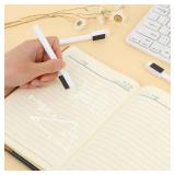 Mozeat Lens 12 Pcs Dry Erase Marker Magnetic White Fine Tip Magnetic Markers Whiteboard Markers with Eraser Marker for White Board Mini Dry erase Markers Dry Erase Pens for Office Home Black