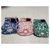 Langsprit Washable Female Dog Diapers - Doggie Reusable Diapers for Doggy Puppy Female in Period - Highly Absorbent Dog Heat Panties Flower-1 M