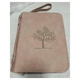 BLIEVE- Bible Cover Case for Women and Men with Storage Pockets, Handle and Bible Ribbon Bookmark, PU Leather Bible Covers Resistant and Stylish Bible Accessories (Natural Tree, 10.5 x 7.6)