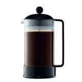 Bodum 34oz Brazil French Press Coffee Maker, High-Heat Borosilicate Glass, Black - Made in Portugal