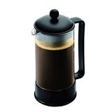 Bodum 34oz Brazil French Press Coffee Maker, High-Heat Borosilicate Glass, Black - Made in Portugal