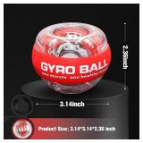 GOZATO Auto-Start Wrist Power Gyro Ball with LED Lights, Wrist Strengthener and Forearm Exerciser for Stronger Arm Fingers and Muscle
