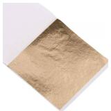 KINNO Gold Leaf Sheets - Champagne Gold Foil Paper 500 Sheets for Picture Frames, Sculpture, Handcrafts, Furniture, Arts Decoration, Gilding, Nails, Paintings, 3.15 by 3.35 Inches