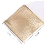 KINNO Gold Leaf Sheets - Champagne Gold Foil Paper 500 Sheets for Picture Frames, Sculpture, Handcrafts, Furniture, Arts Decoration, Gilding, Nails, Paintings, 3.15 by 3.35 Inches
