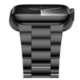 iiteeology Lightweight Stainless Steel Band Designed for Apple Watch Ultra 3 & Ultra 2, Series 1-11, 46mm, 45mm, 44mm, 42mm, Replacement iWatch Bands for Men & Women,Black