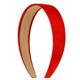 VELSCRUN Red Headband Satin Headbands for Women Girls Non Slip 1.3 Inch Women Hair Bands Halloween Cosplay Diy Holiday Head Band Gifts for Mothers Sisters Hair Accessories