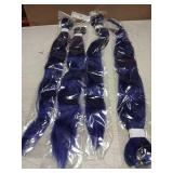 Kraler 4 packs 24 inch Synthetic Braiding Hair Extensions, Purple Pre-Stretched Braiding Hair for Girls for Box Braids, Halloween Cosplay Party
