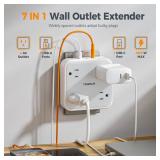 Multi Plug Outlet Extender, TESSAN Surge Protector Splitter with 3 USB (1 USB C Port) Wall Charger, Multiple Expander for Travel, Home, College Dorm Room
