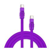 Chubbycable Chubby 2.0 Fast Charging Cable Durable Soft Silicone USB C Cable 240W Extra Thick Charger Cord Compatible with iPhone 17-15 Series iPad, Purple+Purple, Type-C to Type-C, 9.8 FT