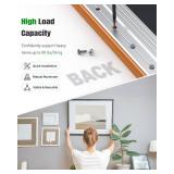 Uniclife 2 Pairs 12 Inch French Cleat Hanger 80 lbs Load Heavy Duty French Cleat Picture Hanger Aluminum Alloy Mirror Hanging Hardware Wall Mounting Bracket Interlocking Z Bar Clip with Bubble Level