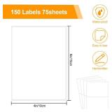 Labels for Storage Bins, 6 X 4 Inch Removable Labels for Storage Bins, Tear Resistant No Residue Storage Bin Label, Matte White Blank Box Label for School, Home, Business 150 pieces