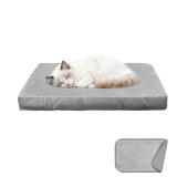 Explore Land Waterproof Dog Bed Cover Machine Washable Fluffy Dog Bed Replacement Cover for Cat, 20Lx15Wx3H inch, Gray