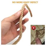 Jute Twine, Heavy Duty Jute Rope, Natural Hemp Rope for DIY Arts Crafts, Gardening, Bundling Home Decorating, Cat Scratching Post 100ft 8 mm