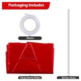 Happy Birthday Balloons Banner Red 16 Inch Mylar Foil Letters | Inflatable Party Decor and Event Decorations for Kids and Adults | Reusable, Ecofriendly Fun