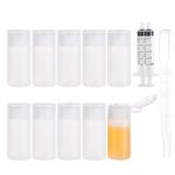BENECREAT 10 Pack 1oz Travel Bottles Small Travel tubes Plastic Flip Cap Sample Bottle Refillable Travel Bottles for Makeup, Liquid, Cosmetic Toiletries Product