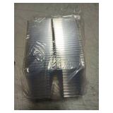 Jizvxe 50 Pack 3.5 Oz Square Dessert Cups,Plastic Clear Dessert Cups,Disposable Tasting Cups Great for Desserts,Appetizers,Mousse