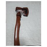 Deshi Damascus Steel Axe with Leather Sheath