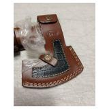 Deshi Damascus Steel Axe with Leather Sheath