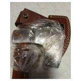 Deshi Damascus Steel Axe with Leather Sheath