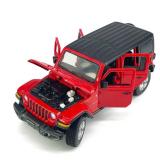 4 Door Wrangler Sahara Hard Top SUV Model Car Diecast Toy Cars 1/32 Scale Metal Vehicle Children