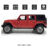 4 Door Wrangler Sahara Hard Top SUV Model Car Diecast Toy Cars 1/32 Scale Metal Vehicle Children