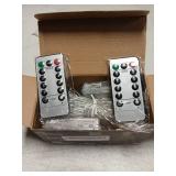 POTIVE 2 Pack White Battery Powered Christmas Lights, Each 33ft 100 LED Battery Operated String Lights Outdoor Waterproof with Remote, 8 Modes Twinkle Fairy Lights for Outside