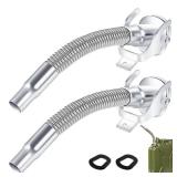 BBTO 2 Pcs Flexible Jerry Can Spout Stainless Steel Long Nose Spout Replacement Compatible with Wavian Jerry Can (Silver)