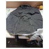 Lelepet Warm Dog Coats for Large Dogs Waterproof Dog Jacket Reflective Pet Fleece Vest Windproof Cold Weather Coats with Adjustable Buckle & Leash Hole, Black, XXXL